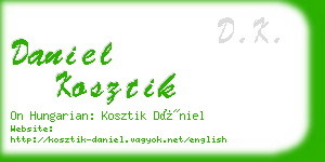 daniel kosztik business card